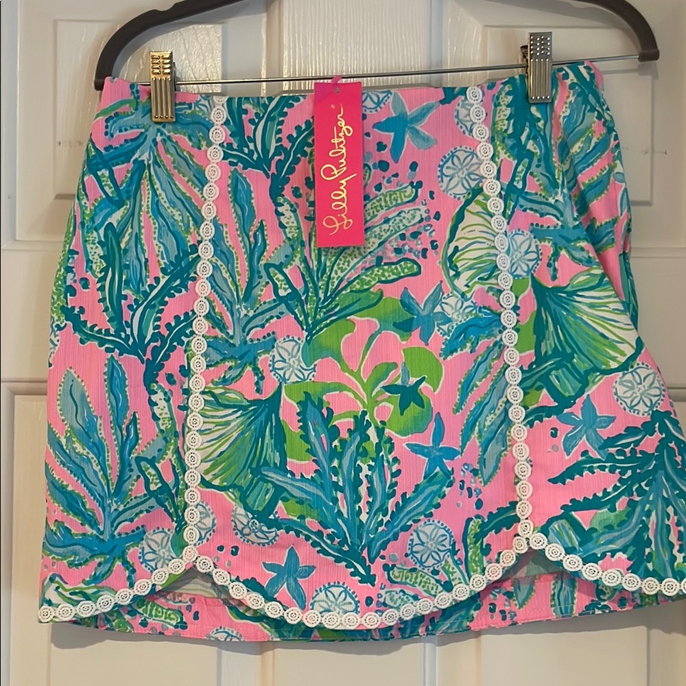 NWT Lilly Pulitzer Blue and Pink Skirt